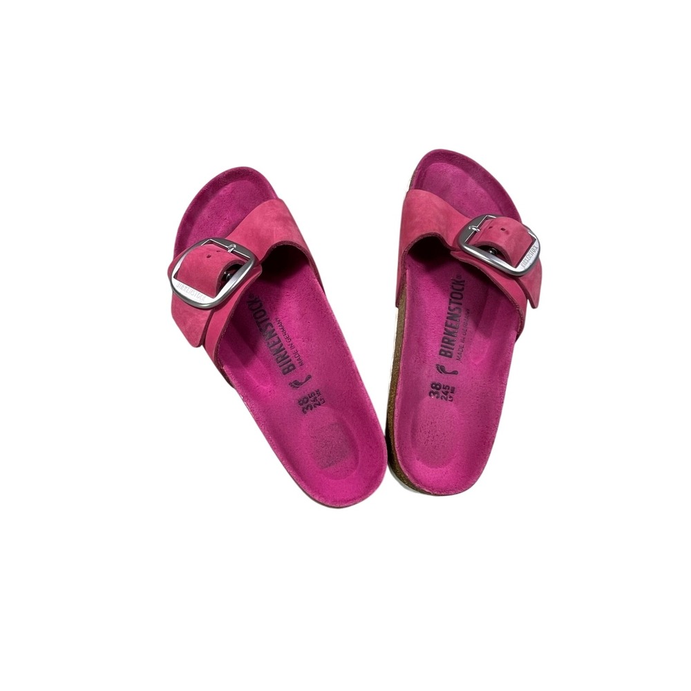Birkenstock Madrid Big Buckle Pink Slide Sandals Womens EU 38 US 7 7.5